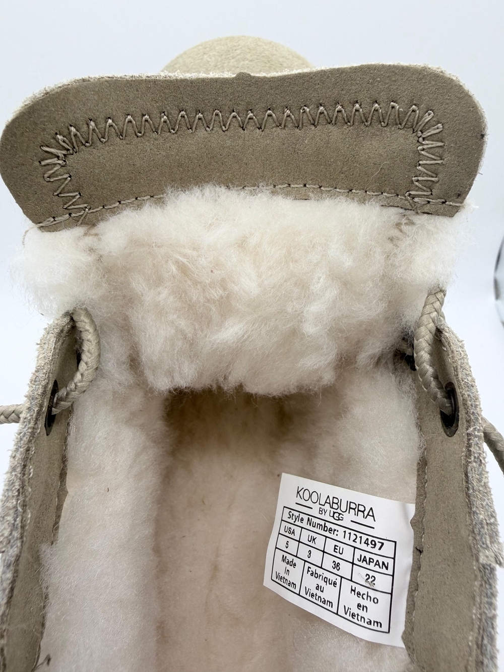 Koolaburra by UGG Advay Suede Faux Fur Ankle Boots Taupe Dune Women's Size 5 NWT - Picture 8 of 13